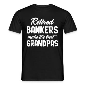 Banker Im Ruhestand Sind Die Besten Opas Teller - Männer T-Shirt - Schwarz - Vorne - AI Model Male 178 light (178cm)