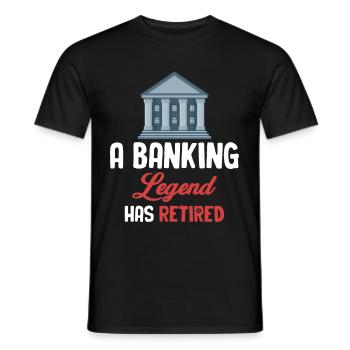 Une légende de la banque a pris sa retraite - T-shirt homme - noir - Devant - AI Model Male 178 light (178cm)