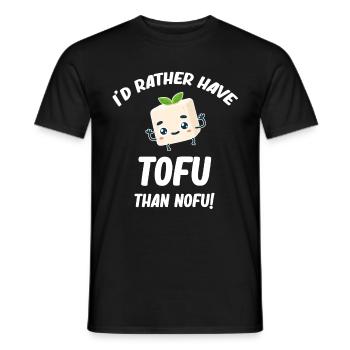 Ich Hätte Lieber Tofu Als Nofu Tempeh Asian Miso - Männer T-Shirt - Schwarz - Vorne - AI Model Male 178 light (178cm)