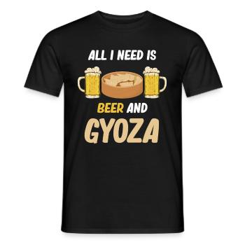 All I Need Is Beer And Gyoza - Men's T-Shirt - black - Front - AI Model Male 178 light (178cm)