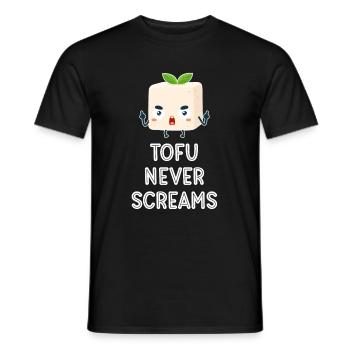 Tofu Schreit Nie Tempeh Asian Miso Veggie Broccoli - Männer T-Shirt - Schwarz - Vorne - AI Model Male 178 light (178cm)