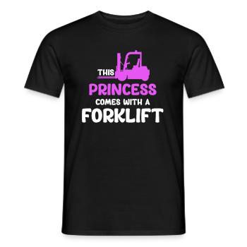 The princess is treated with a - Men's T-Shirt - black - Front - AI Model Male 178 light (178cm)