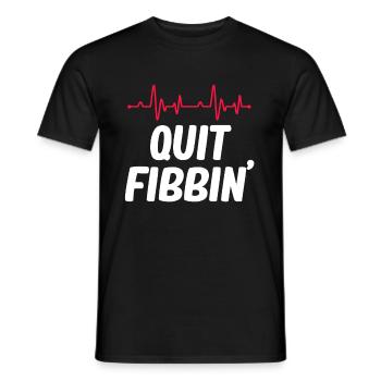 Arrêtez de fibbin' drôle cardiologue médical - T-shirt homme - noir - Devant - AI Model Male 178 light (178cm)