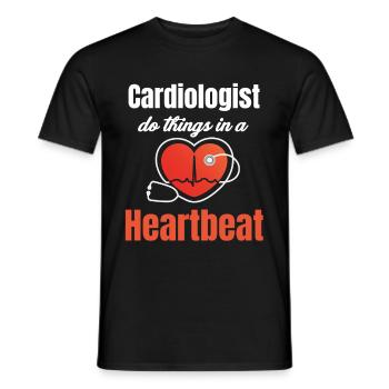Cardiologists Do Things In A Heartbeat - Men's T-Shirt - black - Front - AI Model Male 178 light (178cm)