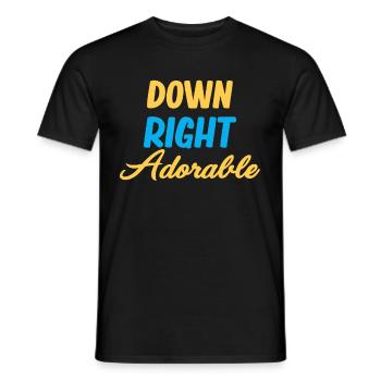 Downright Adorable Down Syndrome Autism - Men's T-Shirt - black - Front - AI Model Male 178 light (178cm)
