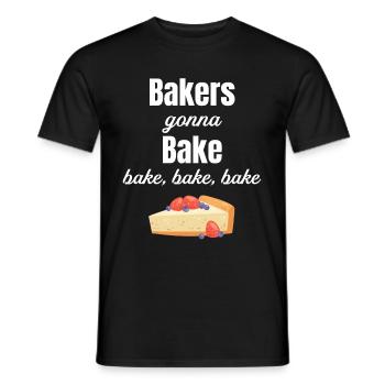 Bakers who bake, bake, bake, bake, - Men's T-Shirt - black - Front - AI Model Male 178 light (178cm)