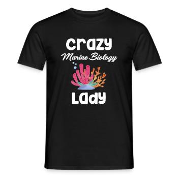 Crazy Marine Biology Lady Aquariums - Männer T-Shirt - Schwarz - Vorne - AI Model Male 178 light (178cm)