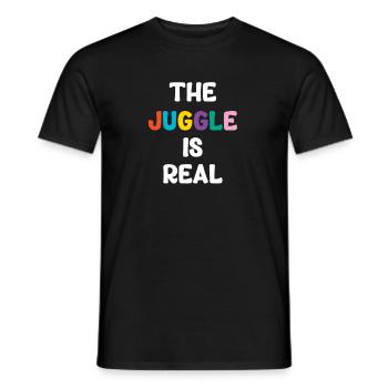 The Juggle Is Real Clown Bartender Acrobatic - Men's T-Shirt - black - Front - AI Model Male 178 light (178cm)
