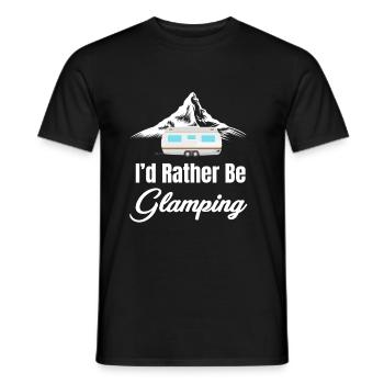 Je préfère être Glamping Randonneur glamour drôle - T-shirt homme - noir - Devant - AI Model Male 178 light (178cm)
