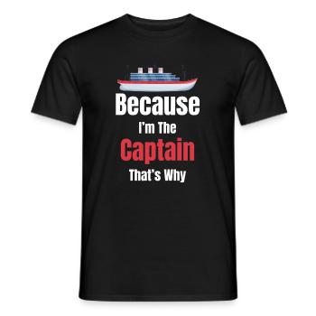 Parce que je suis le capitaine de That’s Why Cruise - T-shirt homme - noir - Devant - AI Model Male 178 light (178cm)