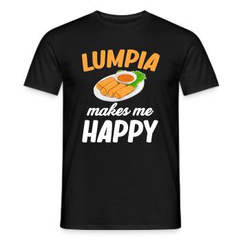 Lumpia me rend heureux Pinoy Shanghai Adobo - T-shirt homme - noir - Devant - AI Model Male 178 light (178cm)