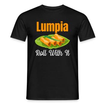 Lumpia Roll With It Pinoy Shanghai Lover Adobo - T-shirt homme - noir - Devant - AI Model Male 178 light (178cm)
