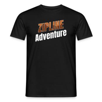 Tyrolienne Aventure Tyrolienne Parapente Tyrolienne - T-shirt homme - noir - Devant - AI Model Male 178 light (178cm)