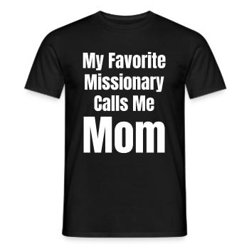 Mon missionnaire préféré m’appelle « maman drôle - T-shirt homme - noir - Devant - AI Model Male 178 light (178cm)