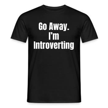 Gehen Sie Weg. Ich Bin Introvertierter Humor - Männer T-Shirt - Schwarz - Vorne - AI Model Male 178 light (178cm)