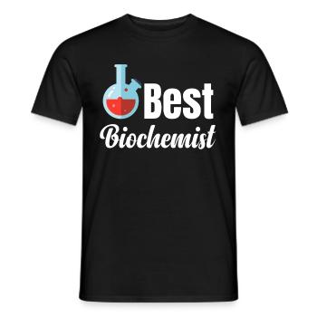 Best Biochemistry Funny Scientist - Men's T-Shirt - black - Front - AI Model Male 178 light (178cm)
