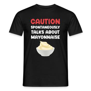 Prudence parle spontanément de mayonnaise sucrée - T-shirt homme - noir - Devant - AI Model Male 178 light (178cm)
