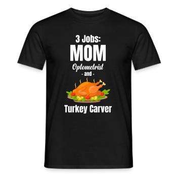 3 Jobs: Mother Optician and Turkish Optician - Men's T-Shirt - black - Front - AI Model Male 178 light (178cm)