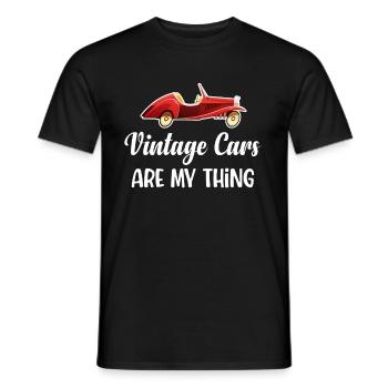 Classic cars are my thing. - Men's T-Shirt - black - Front - AI Model Male 178 light (178cm)