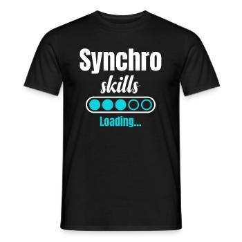 Chargement des compétences de synchronisation. Natation synchronisée - T-shirt homme - noir - Devant - AI Model Male 178 light (178cm)