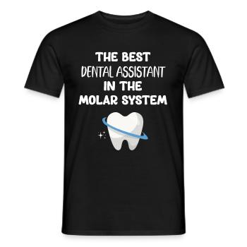 The best dental assistant in the molar system - Men's T-Shirt - black - Front - AI Model Male 178 light (178cm)