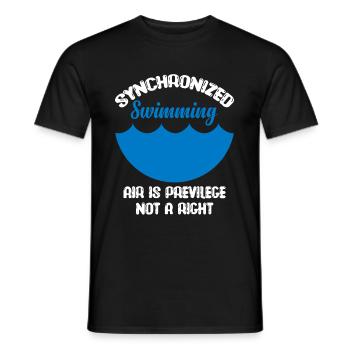 L’air synchronisé Gesc est un privilège, pas un privilège - T-shirt homme - noir - Devant - AI Model Male 178 light (178cm)