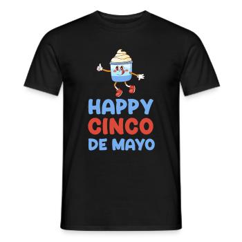 Happy Cinco De Mayo Mayonnaise Drôle Sucrée - T-shirt homme - noir - Devant - AI Model Male 178 light (178cm)