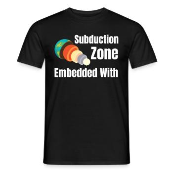 Subduktionszone Eingebettet In Funny Seismologist - Männer T-Shirt - Schwarz - Vorne - AI Model Male 178 light (178cm)