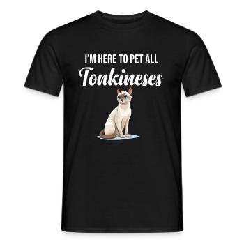 Ich Bin Hier, Um Alle Tonkinesen-ragdoll-eltern, - Männer T-Shirt - Schwarz - Vorne - AI Model Male 178 light (178cm)