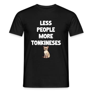 Weniger Menschen Mehr Tonkinesen Ragdoll-fell - Männer T-Shirt - Schwarz - Vorne - AI Model Male 178 light (178cm)