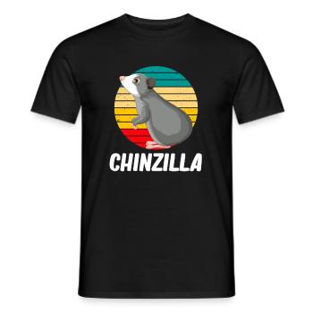 Chinzilla Chinchilla Lover Bunny For Babies - Men's T-Shirt - black - Front - AI Model Male 178 light (178cm)