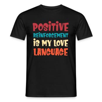 T-shirt pour Bewä Le renforcement positif est mon li - T-shirt homme - noir - Devant - AI Model Male 178 light (178cm)