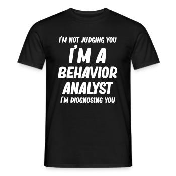 T Shirt for Bewä I don't judge you, I am - Men's T-Shirt - black - Front - AI Model Male 178 light (178cm)