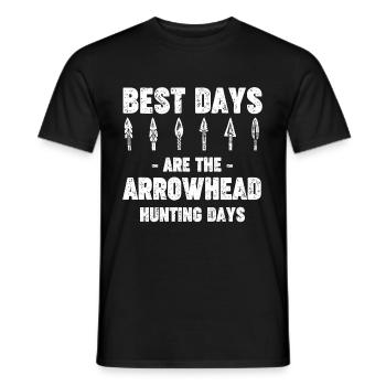 Les meilleurs jours sont les jours de chasse aux pointes de flèches - T-shirt homme - noir - Devant - AI Model Male 178 light (178cm)