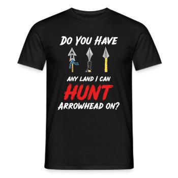Il y a une terre où je chasse les pointes de flèches - T-shirt homme - noir - Devant - AI Model Male 178 light (178cm)