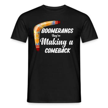 Bumerangs Feiern Ihr Comeback. Sport-jonglage. - Männer T-Shirt - Schwarz - Vorne - AI Model Male 178 light (178cm)