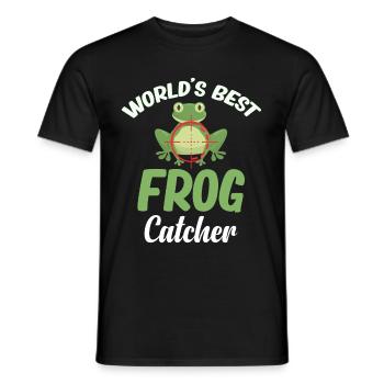 Meilleur attrape-grenouilles du monde Chasse Cottagecore Morelle - T-shirt homme - noir - Devant - AI Model Male 178 light (178cm)