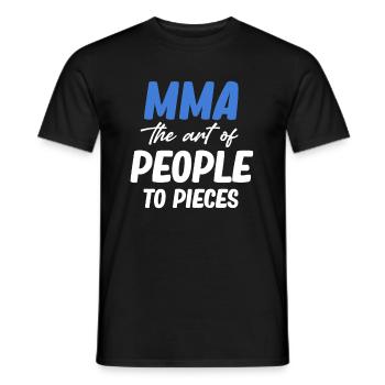 mma the art of tearing people to pieces - Men's T-Shirt - black - Front - AI Model Male 178 light (178cm)