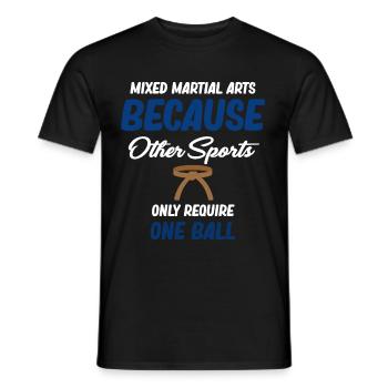 Parce que d’autres sports ne nécessitent qu’un seul ballon. - T-shirt homme - noir - Devant - AI Model Male 178 light (178cm)