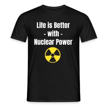 Mit Atomkraft Ist Das Leben Besser. Gefahren - Männer T-Shirt - Schwarz - Vorne - AI Model Male 178 light (178cm)