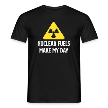 Les combustibles nucléaires rendent ma journée amusante - T-shirt homme - noir - Devant - AI Model Male 178 light (178cm)