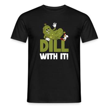 Ajoutez de l’aneth ! Aliments marinés et fermentés - T-shirt homme - noir - Devant - AI Model Male 178 light (178cm)