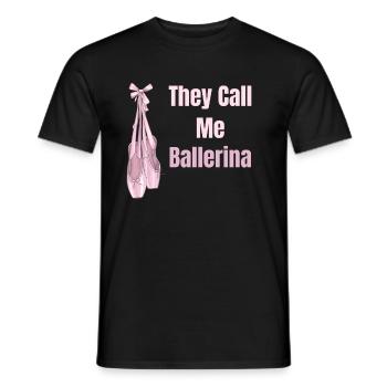 Ils m’appellent Ballerine Ballet Girl Théâtre - T-shirt homme - noir - Devant - AI Model Male 178 light (178cm)