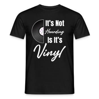 Es Ist Kein Horten, Wenn Es Sich Um Vinyl - Männer T-Shirt - Schwarz - Vorne - AI Model Male 178 light (178cm)