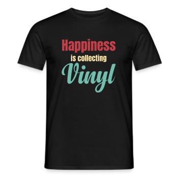 Vinyle sonne mieux collectionneur antiquité rustique - T-shirt homme - noir - Devant - AI Model Male 178 light (178cm)