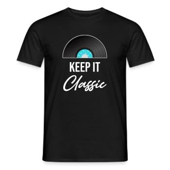 Keep It Classic Vinyle Collector Antique Rustique - T-shirt homme - noir - Devant - AI Model Male 178 light (178cm)