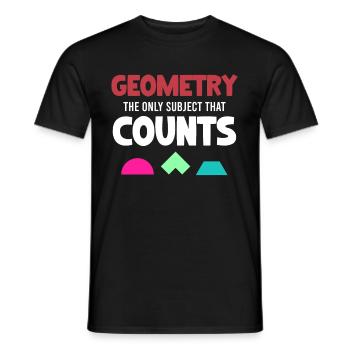 Geometry is the only subject that counts funny - Men's T-Shirt - black - Front - AI Model Male 178 light (178cm)