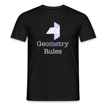 Geometry Rules Funny Teacher - Men's T-Shirt - black - Front - AI Model Male 178 light (178cm)