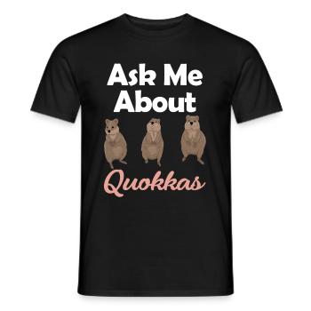 Posez-moi des questions sur Qoukkas Lover Australian - T-shirt homme - noir - Devant - AI Model Male 178 light (178cm)