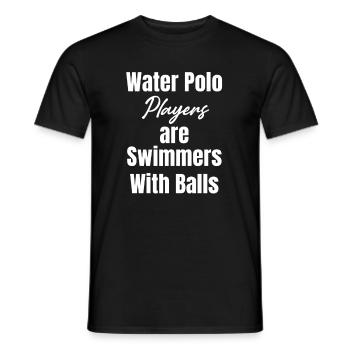 Wasserballspieler Sind Schwimmer Mit Bällen. - Männer T-Shirt - Schwarz - Vorne - AI Model Male 178 light (178cm)